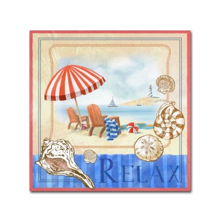 Trademark Fine Art Fiona Stokes-Gilbert 'Beach Life I' Canvas Art, 24x24 ALI13703-C2424GG
